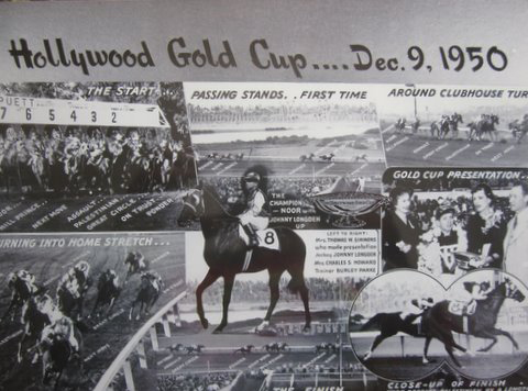 Noor's 1950 Hollywood Gold Cup (photos from "Noor: In Memory of a Champion" Facebook Page